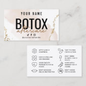 Blush Goud Moderne Botox Nazorggids Visitekaartje (Voorkant / Achterkant)