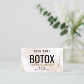 Blush Goud Moderne Botox Nazorggids Visitekaartje (Staand voorkant)