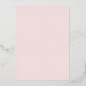 Blush & Goud Moderne Bruiloft Gouden Folie Uitnodiging (Achterkant)