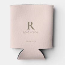 Blush Goud Monogram en Paar Namen Bruiloft