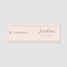 Blush Goud Salon Stylist Logo Werknemer