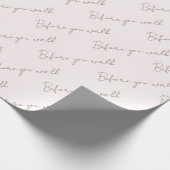Blush & Goud Voordat je Trouwt Bruiloft Cadeaupapier (Hoek)