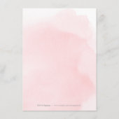 Blush goudelegant calligrafie bruiloft details informatiekaartje (Achterkant)