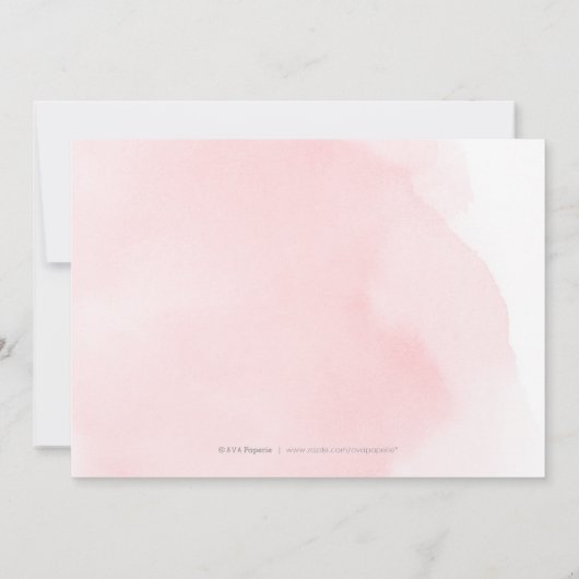 Blush goudelegant kalligrafie bespaart de datum save the date (Achterkant)