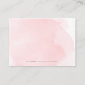 Blush goudelegant kalligrafie bruiloft invoegen informatiekaartje (Achterkant)