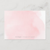 Blush goudelegant kalligrafie bruiloft invoegen informatiekaartje (Achterkant)