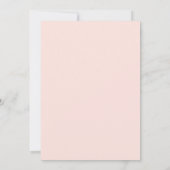 Blush & Gouden Bloem Bruiloftsborrel Kaart (Achterkant)