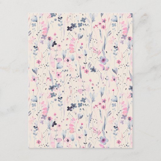 Blush Gouden Bloemen Ganesh Indiase bruiloft Mehnd Informatiekaartje (Achterkant)