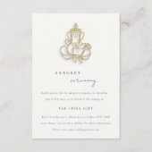 Blush Gouden Bloemen Ganesh Indiase bruiloft Sange Informatiekaartje (Voorkant)