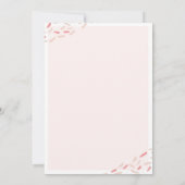 Blush Gouden Bloemen Geometrische Bruiloft Kaart (Achterkant)