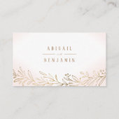 Blush gouden botanische bruiloft website Invoegen Plaatskaartje (Achterkant)