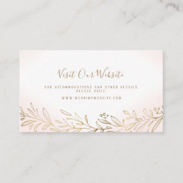 Blush gouden botanische bruiloft website Invoegen  Plaatskaartje