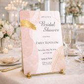 Blush Gouden Bruidsglans Uitnodiging