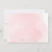 Blush gouden elegante calligrafie receptie kaart (Achterkant)