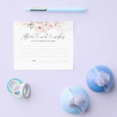 Blush gouden florale adviezen en wenskaart. flyer (Enkel)