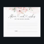 Blush gouden florale adviezen en wenskaart. flyer<br><div class="desc">Elegant blush waterverf trouwraad en wenst kaart. Overeenkomende objecten beschikbaar.</div>
