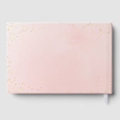 Blush Gouden Glitter Elegante Jurk Bruidsjurk Show Gastenboek (Achterkant)
