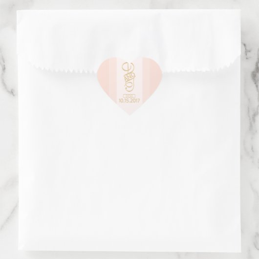 Blush gouden hart Stickers (Tas)