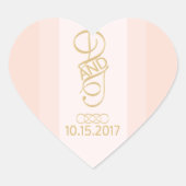Blush gouden hart Stickers (Voorkant)