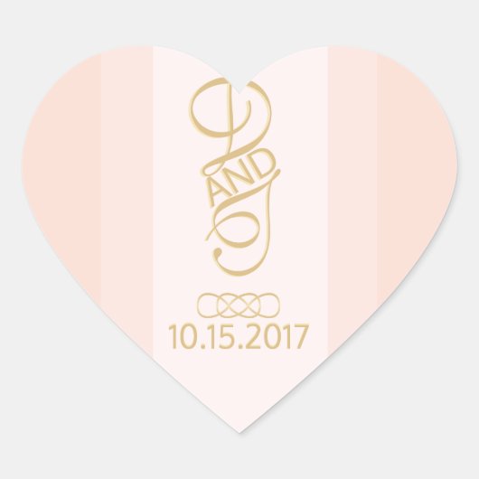 Blush gouden hart Stickers (Voorkant)