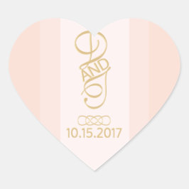 Blush gouden hart Stickers