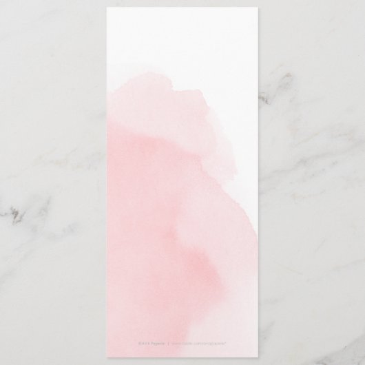 Blush gouden kalligrafie vintage bruiloft menu (Achterkant)