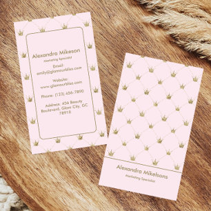 Blush Gouden Kroon Elegant Visitekaartje