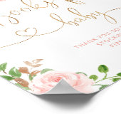 Blush gouden pompoenen voor baby poster (Hoek)