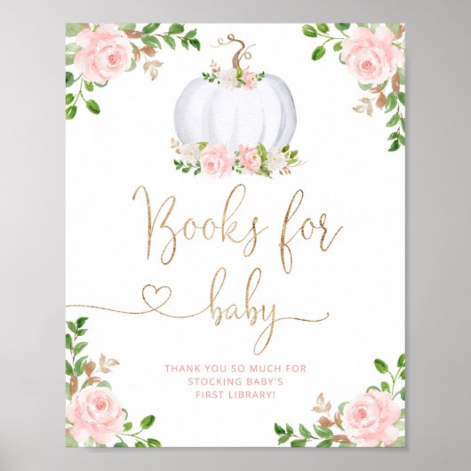 Blush gouden pompoenen voor baby poster (Voorkant)