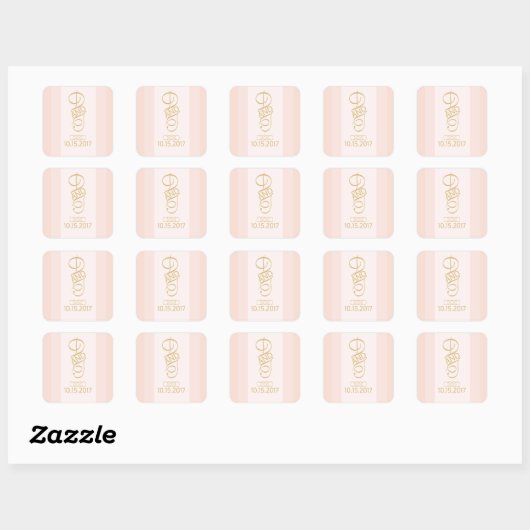 Blush gouden Stickers (Vel)