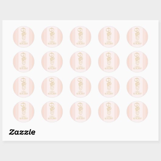 Blush gouden Stickers (Vel)