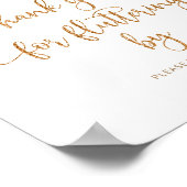 Blush gouden vlinder Hartelijk dank voor uw vlotte Poster (Hoek)