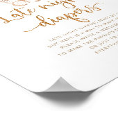 Blush gouden vlinder Late night diapers game Poster (Hoek)