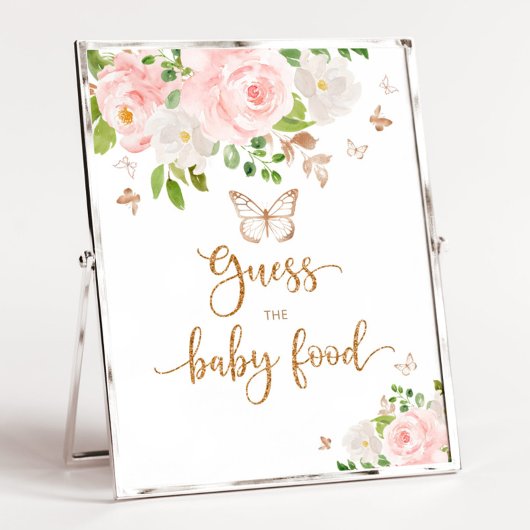 Blush gouden vlinder raden baby eten poster