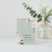 BLUSH GRAY FLORAL MOM GIFT EARRING DISPLAY CARD PLAATSKAARTJE (Staand voorkant)