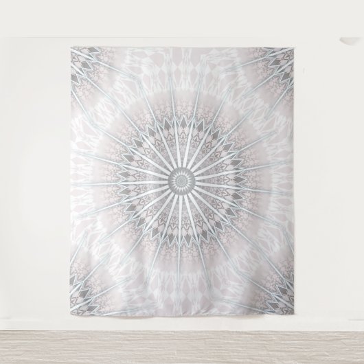 Blush Gray Mandala Wandkleed (Voorkant)