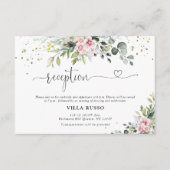Blush Green Bruiloft Receptie Enclosure Kaart (Voorkant)