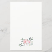 Blush Green Floral Vrijgezellenfeest Geheugenadvie (Achterkant)