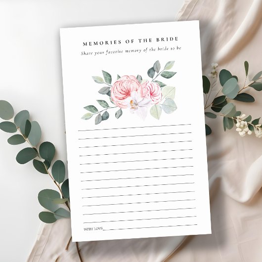 Blush Green Floral Vrijgezellenfeest Geheugenadvie