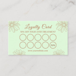 Blush Green loyalty Card for Salon & Beauty Artist
