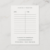 Blush Green Makeup Artist Cosmoloog Appointment Afsprakenkaartje (Achterkant)