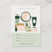 Blush Green Makeup Artist Cosmoloog Gift Kaart Afsprakenkaartje (Voorkant)