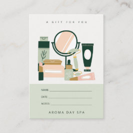 Blush Green Makeup Artist Cosmoloog Gift Kaart Afsprakenkaartje