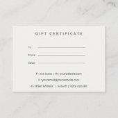 Blush Green Makeup Artist Cosmoloog Gift Kaart Afsprakenkaartje (Achterkant)