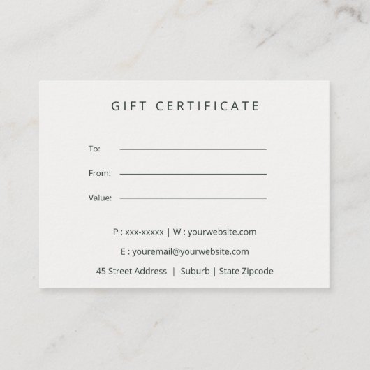 Blush Green Makeup Artist Cosmoloog Gift Kaart Afsprakenkaartje (Achterkant)