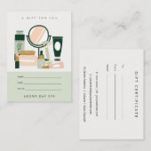 Blush Green Makeup Artist Cosmoloog Gift Kaart Afsprakenkaartje (Voorkant / Achterkant)