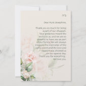 Blush & Green Spring Jewish Hebrew Chuppah Dank je Bedankkaart (Achterkant)