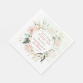 Blush & Green Spring Joodse Hebreeuwse Chuppah DIY Servet (Hoek)