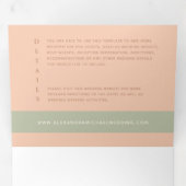 Blush Green Tri-Fold Fotohuwelijksuitnodiging Drieluik Uitnodiging (Binnenzijde eerst)