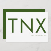 Blush Green Ultra Modern Bold Big Bedankt pa (Voorkant / Achterkant)